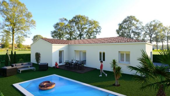 Villa de plain pied de 114m² 4 chambres avec garage de 17m² à Alès