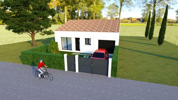 PERPIGNAN villa plain pied de 77 m² + garage sur 222 m² de terrain