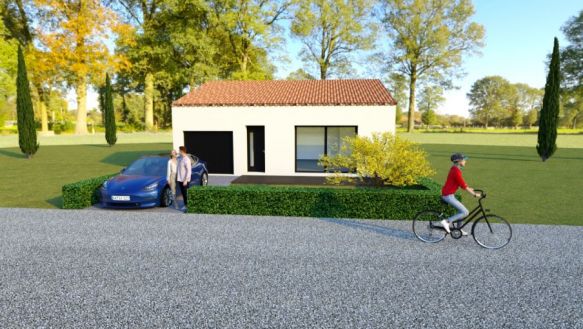 Rivesaltes sur un terrain 3 faces de 436 m², villa 3 pièces