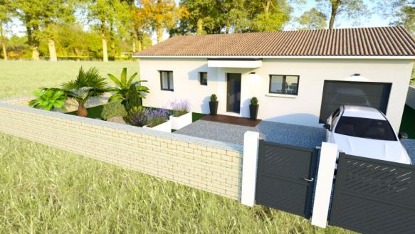 terrain de 784 m2  villa T5 110 m2 et garage