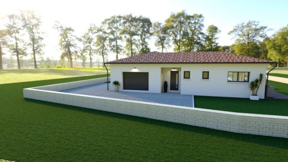 villa contemporaine  de 100m2 T4  avec garage