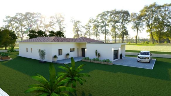 villa t5 120 m2 avec garage de plein pied  sur terrain de 1526 m2 au calme