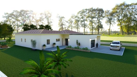 villa contemporaine 120m2 T5 plain-pied