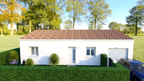 Villa de plain pied de 87m² avec garage de 14m² à SAINT THEODORIT