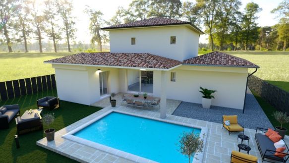 Lamasquere nouveau villa de 120 m2  sur terrain de 833 m2