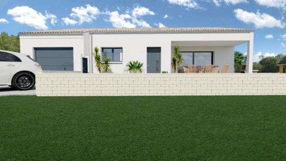 Terrain + villa de 100m² avec garage et terrasse