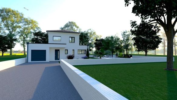 Elégante Maison 4 pièces contemporaine avec piscine et suite parentale