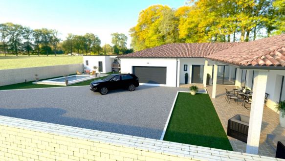 Nouveau villa plain pied sur terrain de 890 m2