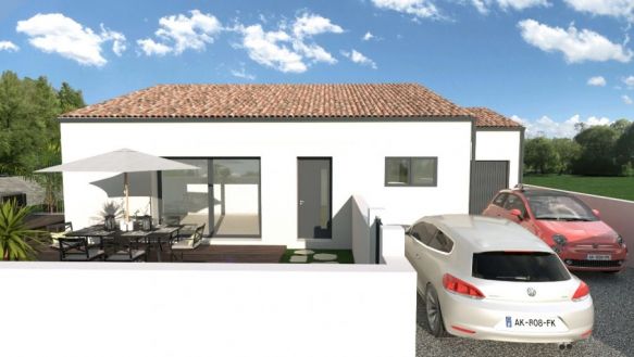 TERRAIN + VILLA 3 chambres avec garage et terrasse
