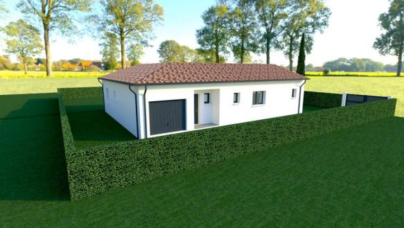 Le Burgaud terrain de 520 m2 et sa villa 100 m2 avec garage