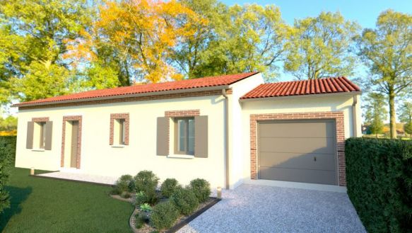 maison 87m² avec garage Villefranche de Lauraguais sur un terrain de 356 m²