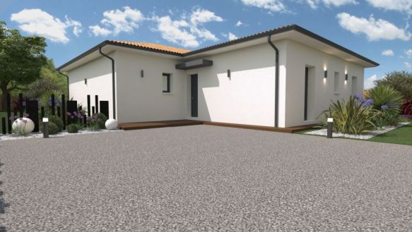 sainte livrade terrin de 700 m2 + villa de 120 m2 avec garage