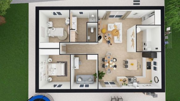 Maison neuve sur un terrain de 936 m² à Ferran