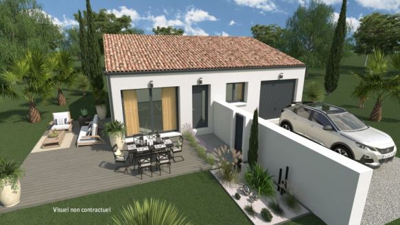 Maison neuve 81 m² à Portel-des-Corbières (11490) – Terrain 300 m², 3 chambres et garage
