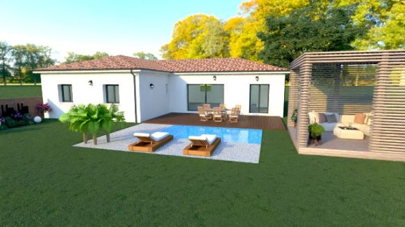 Opportunité  COMMUNE DE ROQUES TERRAIN 700 M2 + VILLA CONTEMPORAINE DE 115 M2