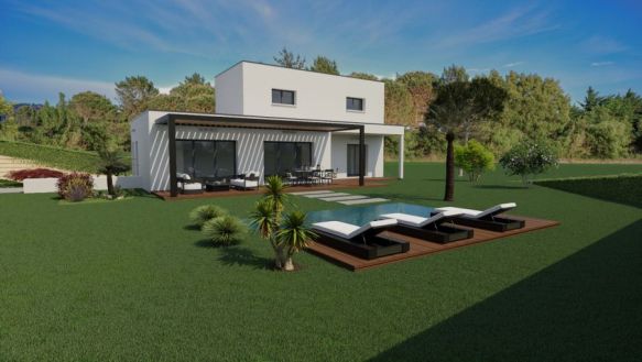 Villa contemporaine hors lotissement