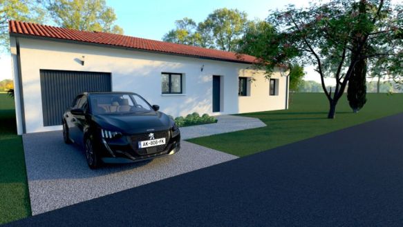 Maison plain pied 85m² 3ch Verfeil 31590