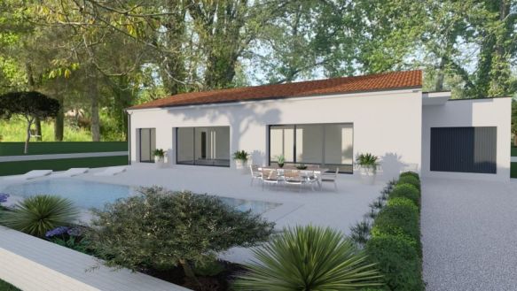 Projet maison familiale de plain-pied 110 m² sur terrain viabilisé à Quint-Fonsegrives