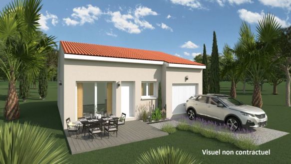Maison neuve plain-pied avec garage à Roquefort-des-Corbières