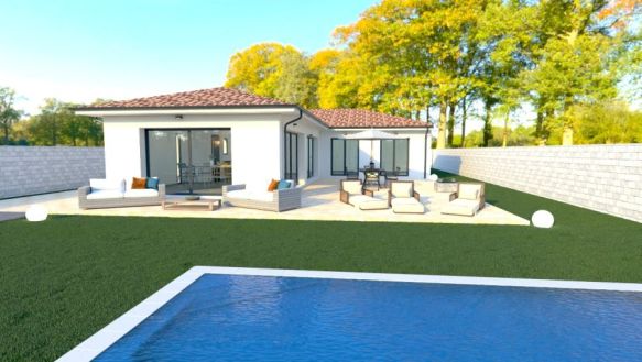 TERRAIN DE 590 M2 + VILLA 3 Chambres   110 m2