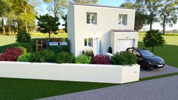 Villa R+1 de 86m² 3 chambres + garage 11590 Ouveillan