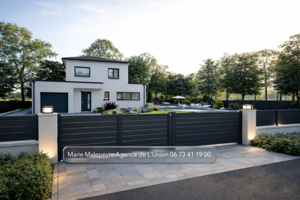 Maison contemporaine 100 m² avec 4 chambres et garage à Roquesérière