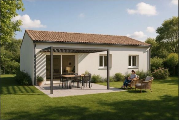 Maison traditionnelle 70 m² avec garage sur terrain de 454 m² à Ondes