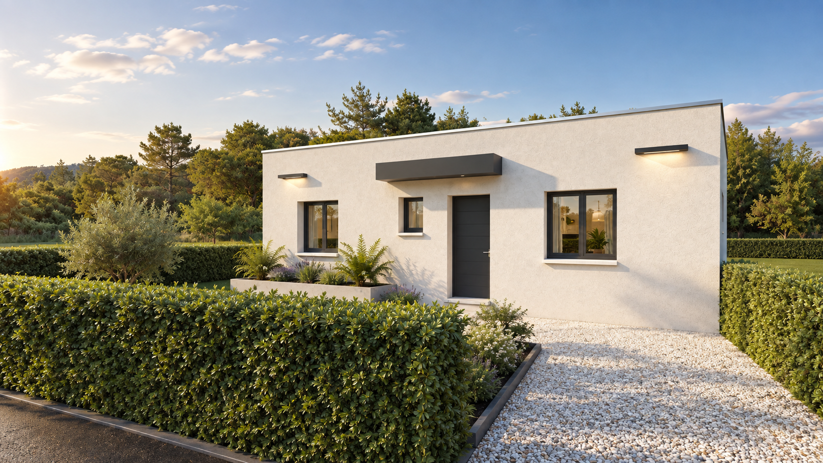 Villa deux chmabres contemporaine