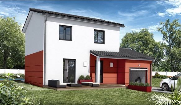 THEZA 66200 Mison neuve 85m2 étage avec garage en 3faces sur 400m2