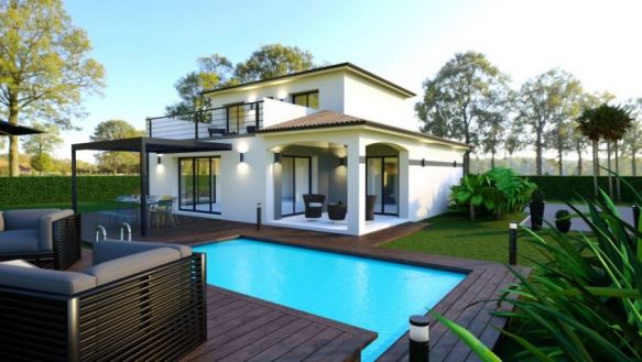 Terrain + villa à bâtir, Courniou, 34220