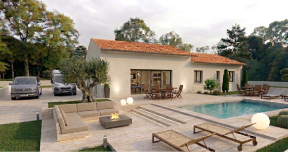 Terrain viabilisé de 927 m² + maison contemporaine de 105 m² à Montastruc-la-Conseillère