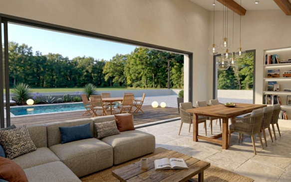 Maison neuve plain-pied 105 m² avec terrain viabilisé à bâtir à Verfeil (31590)