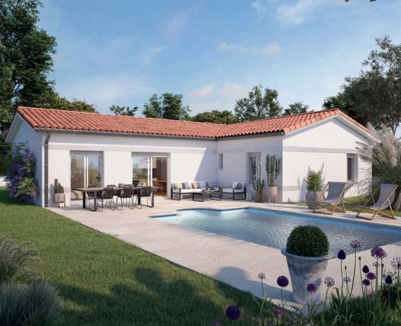 Maison neuve de 100 m² sur terrain de 461 m² à Fronton