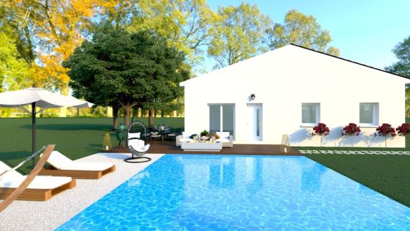 VILLA PLAIN PIED AVEC GARAGE HORS LOTISSEMENT MIREMONT 31190