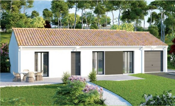 Maison 4 pièce de 90 m² avec garage intégré