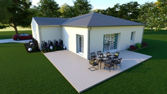 Villa sur terrain arboré