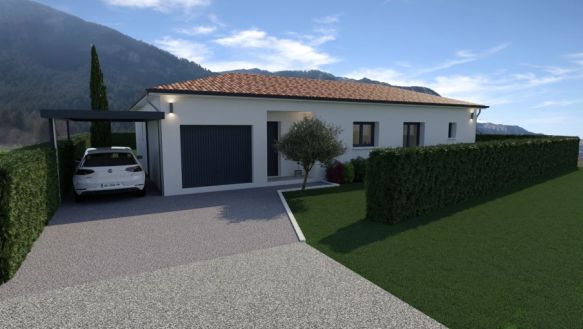 Belle maison de ville plain-pied en L de 100 m²