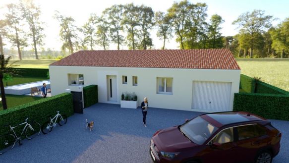 Villa de plain-pied de 100m² 3 chambres avec garage 11120 Argeliers