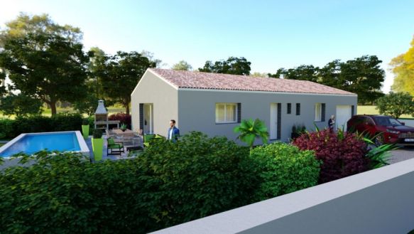 Villa de plain-pied de 100m² 3 chambres dont 1 suite parentale + garage 11200 Fabrezan