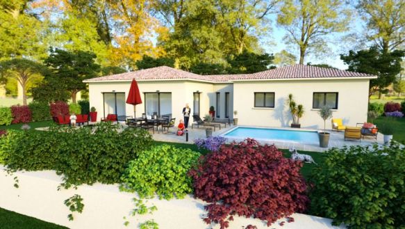 Villa contemporaine de 105m² 1 suite parentale + 2 chambres + garage 34350 Vendres