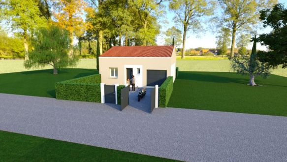 villa avec 2 chambres sur petit terrain sur Perpignan