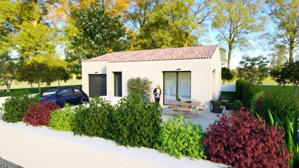 Villa moderne de plain-pied de 69m² 2 chambres + garage 11200 Lézignan-Corbières