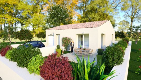 Villa de plain-pied de 69m² avec 2 chambres + garage 11200 Ornaison