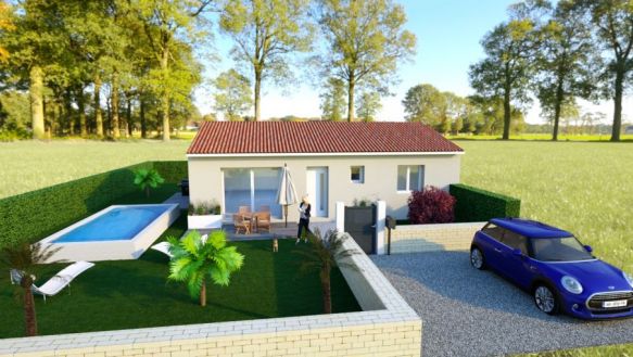 Villa à construire de plain-pied de 75m² 2 chambres 11590 Sallèles-d'Aude