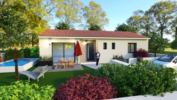 Villa moderne de plain-pied de 80m² 3 chambres 11590 Ouveillan