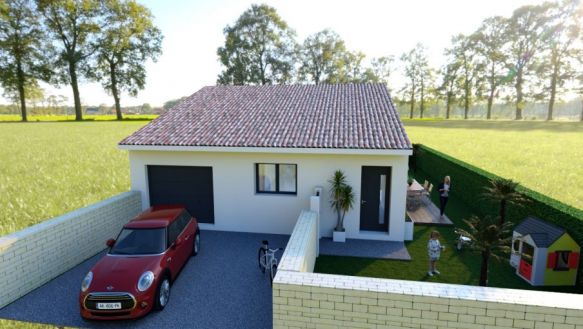 Villa de plain-pied de 82m² 3 chambres avec grand garage 34710 Lespignan