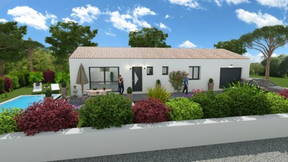 Villa moderne de plain-pied de 85m² 3 chambres + Garage 11120 Ventenac-en-Minervois