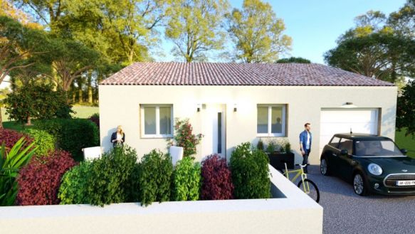 Villa de plain-pied de 88m² 3 chambres + garage 11200 Fabrezan