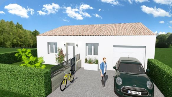 Villa de plain-pied de 88m² 3 chambres + garage 34290 Montblanc