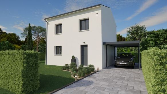 Maison contemporaine neuve de 90 m² avec 3 chambres et garage à L’Isle-Jourdain (32600)